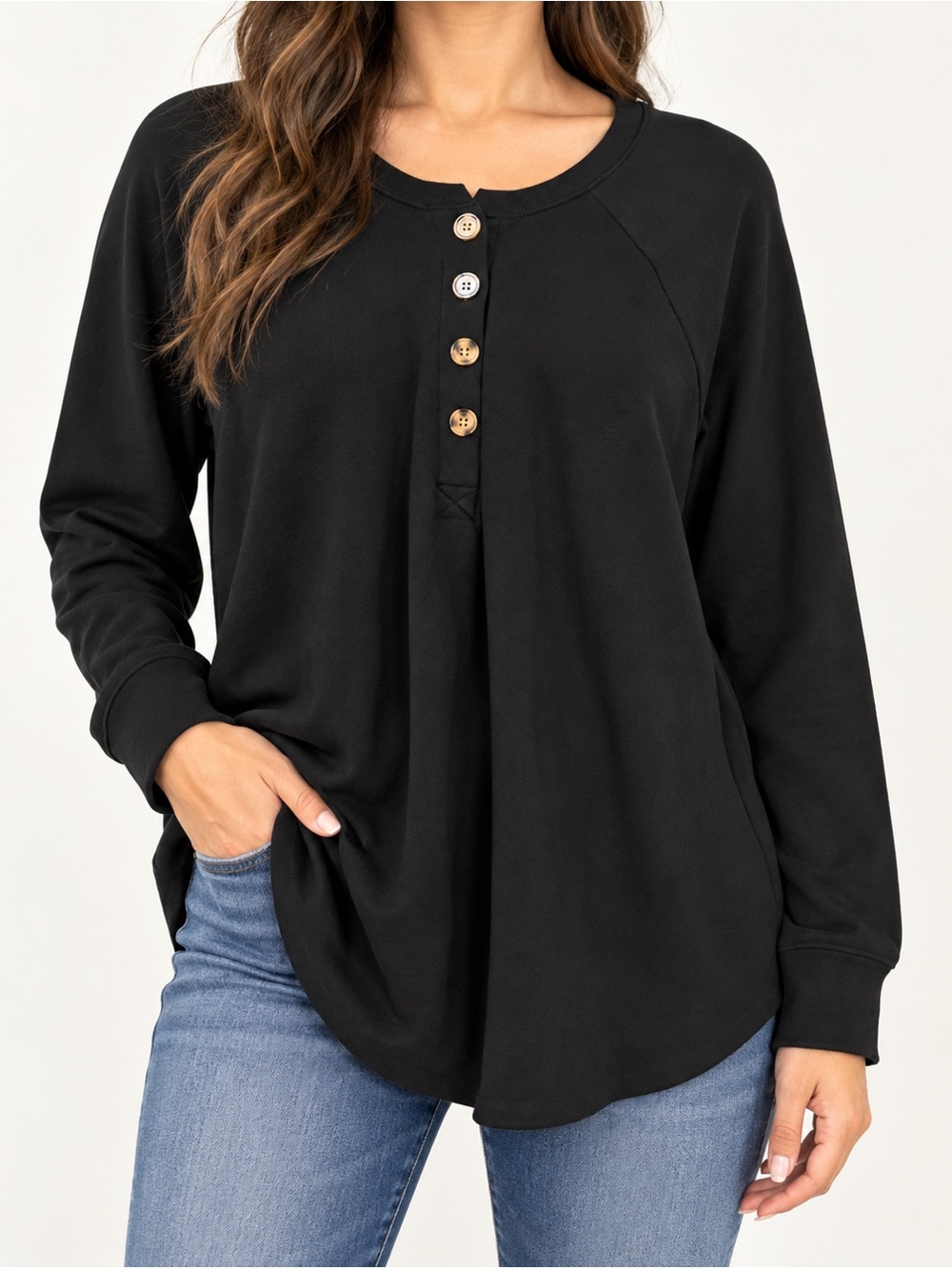 TORRID  Black  Size 2 Long-Sleeves Pullover  Sweatshirt